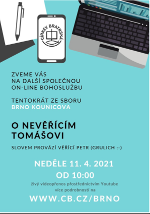 O nevěřícícím Tomášovi - společná bohoslužba CB
