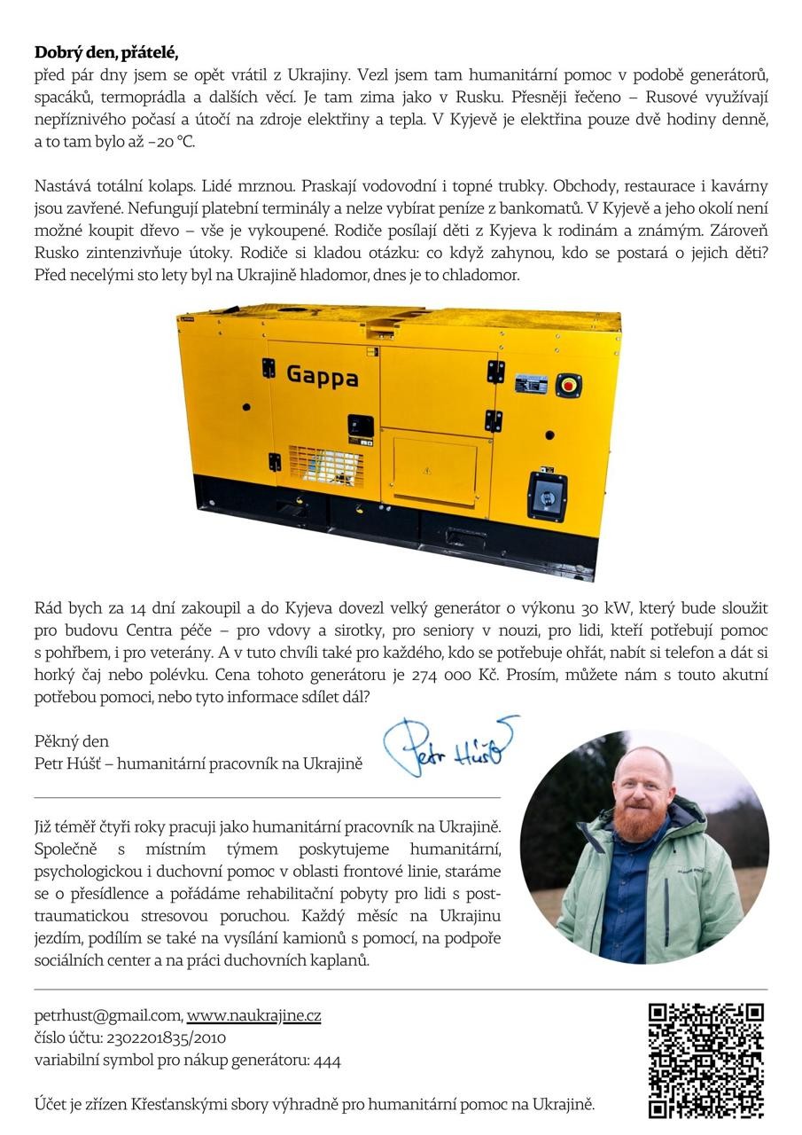 Sbírka pro generátor